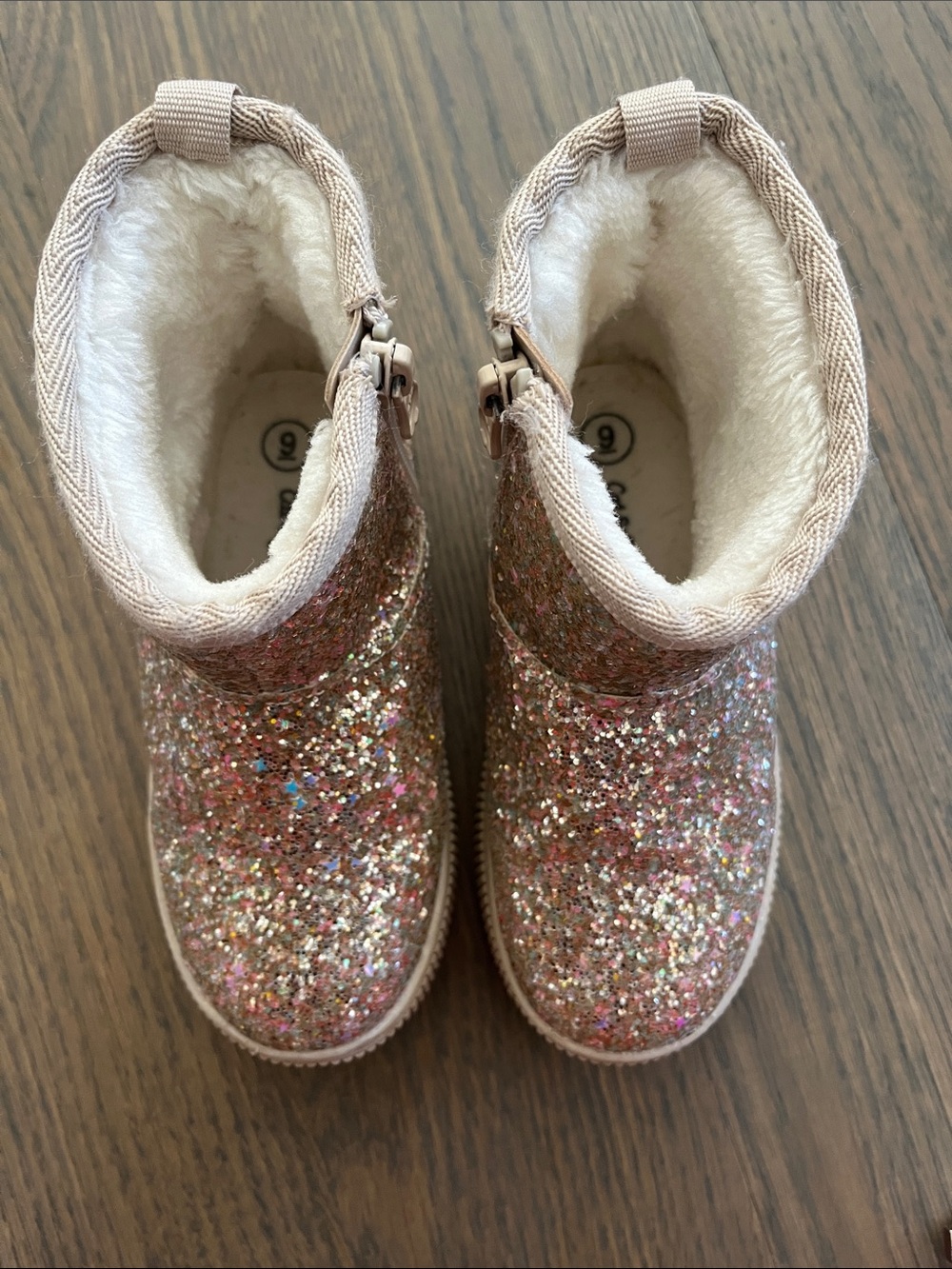 Cat & Jack Arlo Gold Glitter Boots